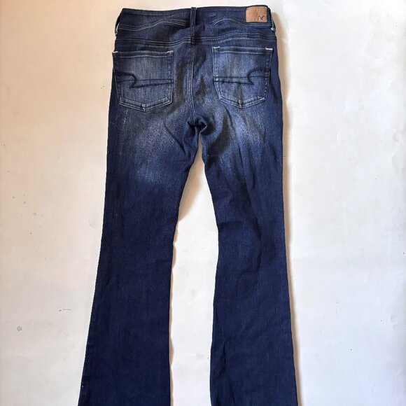 American Eagle Dark Wash Boot Cut Low Rise Denim - Picture 2 of 6